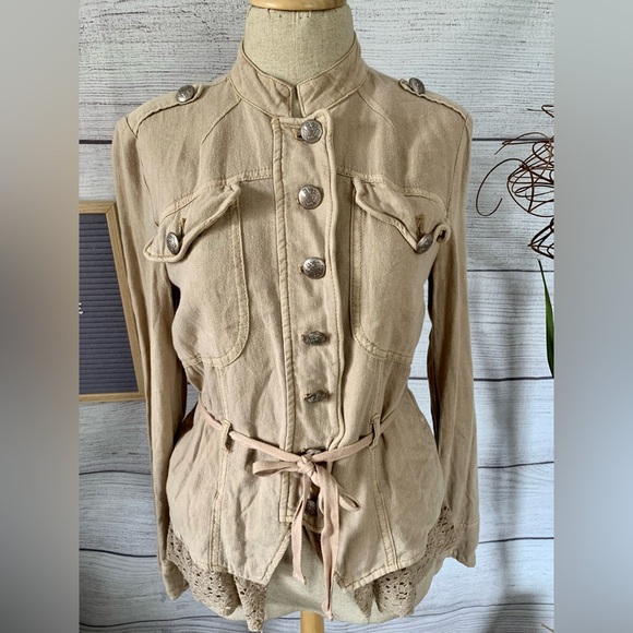 Free People Victorian Boho Neutrals Jacket - Picture 3 of 9